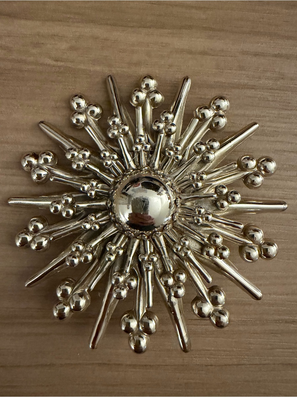 Silver Starburst Brooch